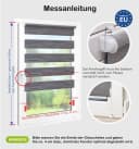 DomDeco Doppelrollo Klemmfix Grau ohne Bohren Kettenzug Bild 4