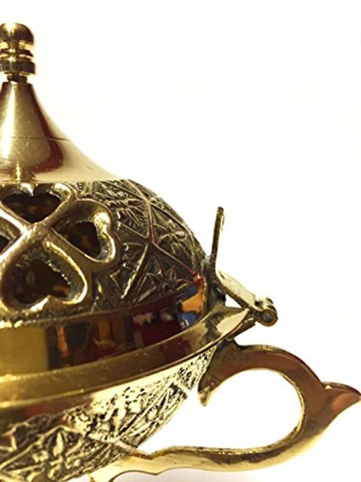 Hilal Räuchergefäß Arabisches Messing Handarbeit - Bild 4