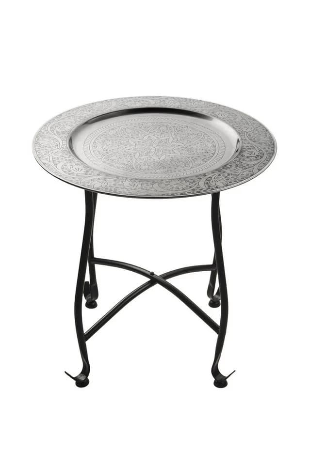 Marrakesch Orient & Mediterran Interior Beistelltisch Orientalisch Silber 40cm