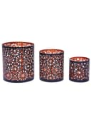 Adiba Teelichthalter 3er-Set Schwarz Metall Orientalisches Design Bild 1