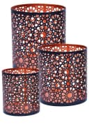 Adiba Teelichthalter 3er-Set Schwarz Metall Orientalisches Design Bild 2