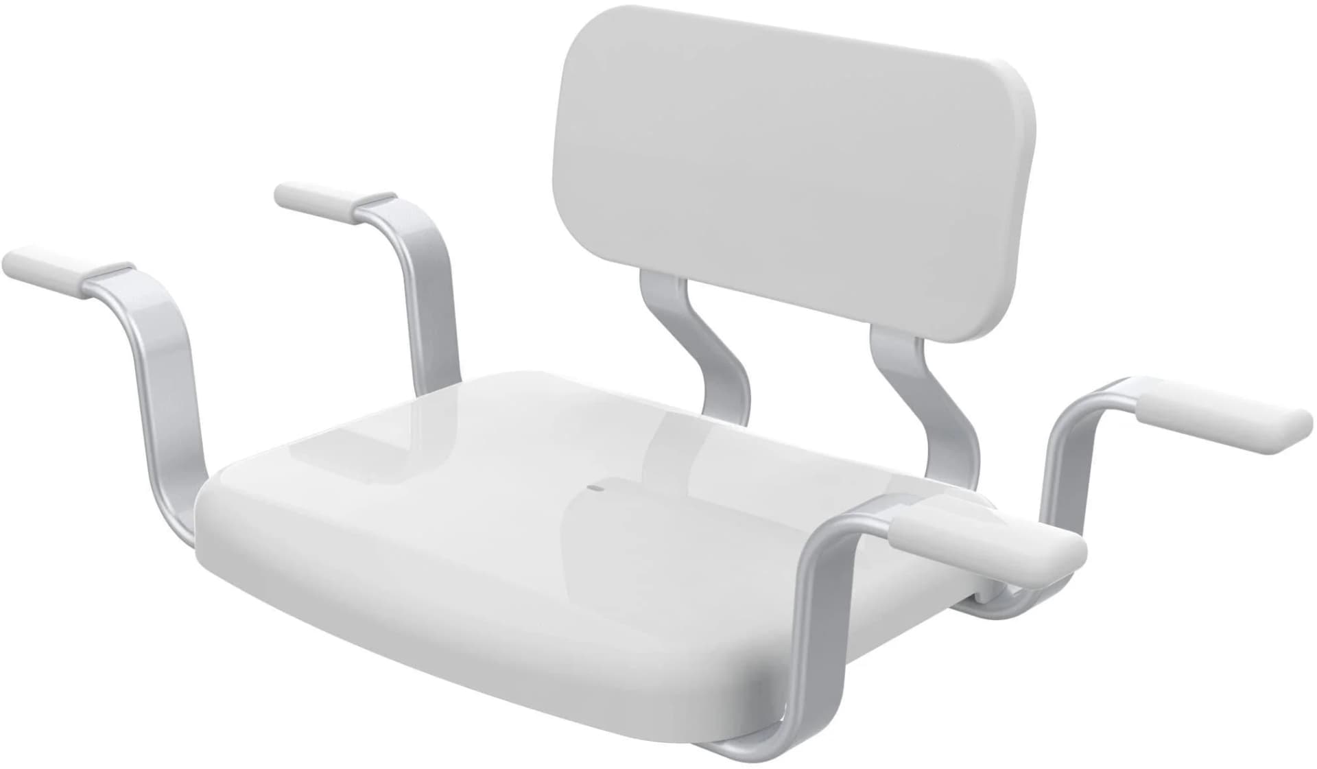 Ergonomischer Badewannensitz aus Kunststoff und Aluminium