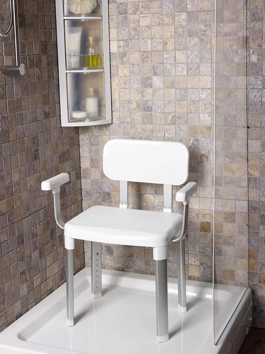Dusch- und Badhocker Bischof Splash Comfort Xtra Weiß Silberfarben