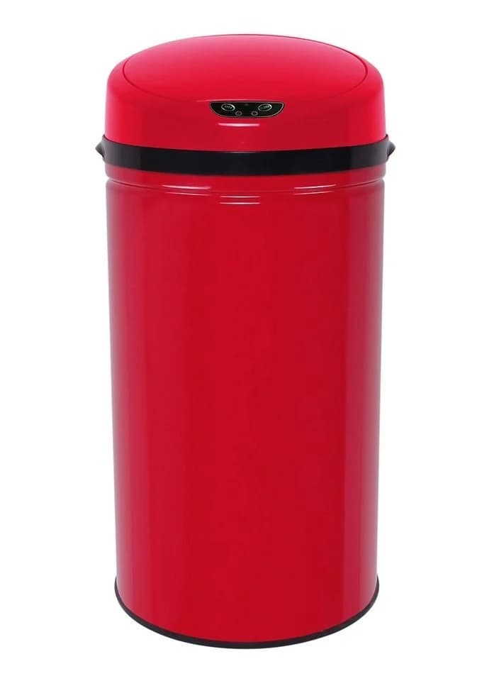 ECHTWERK Mülleimer INOX RED Edelstahl Infrarot-Sensor 42 Liter Rot - Bild 2