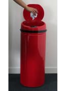 ECHTWERK Mülleimer INOX RED Edelstahl Infrarot-Sensor 42 Liter Rot Bild 3