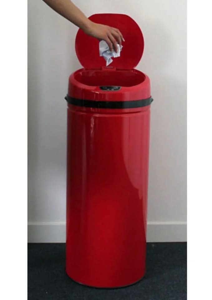 ECHTWERK Mülleimer INOX RED Edelstahl Infrarot-Sensor 42 Liter Rot - Bild 3