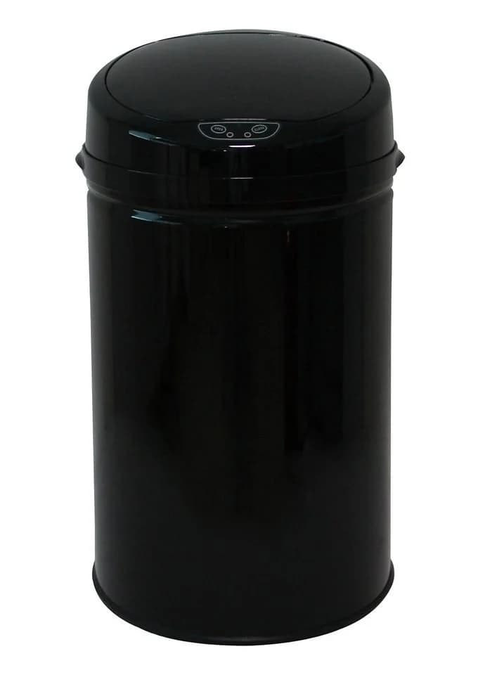 ECHTWERK Mülleimer INOX BLACK Schwarz Edelstahl Infrarot-Sensor 30 Liter