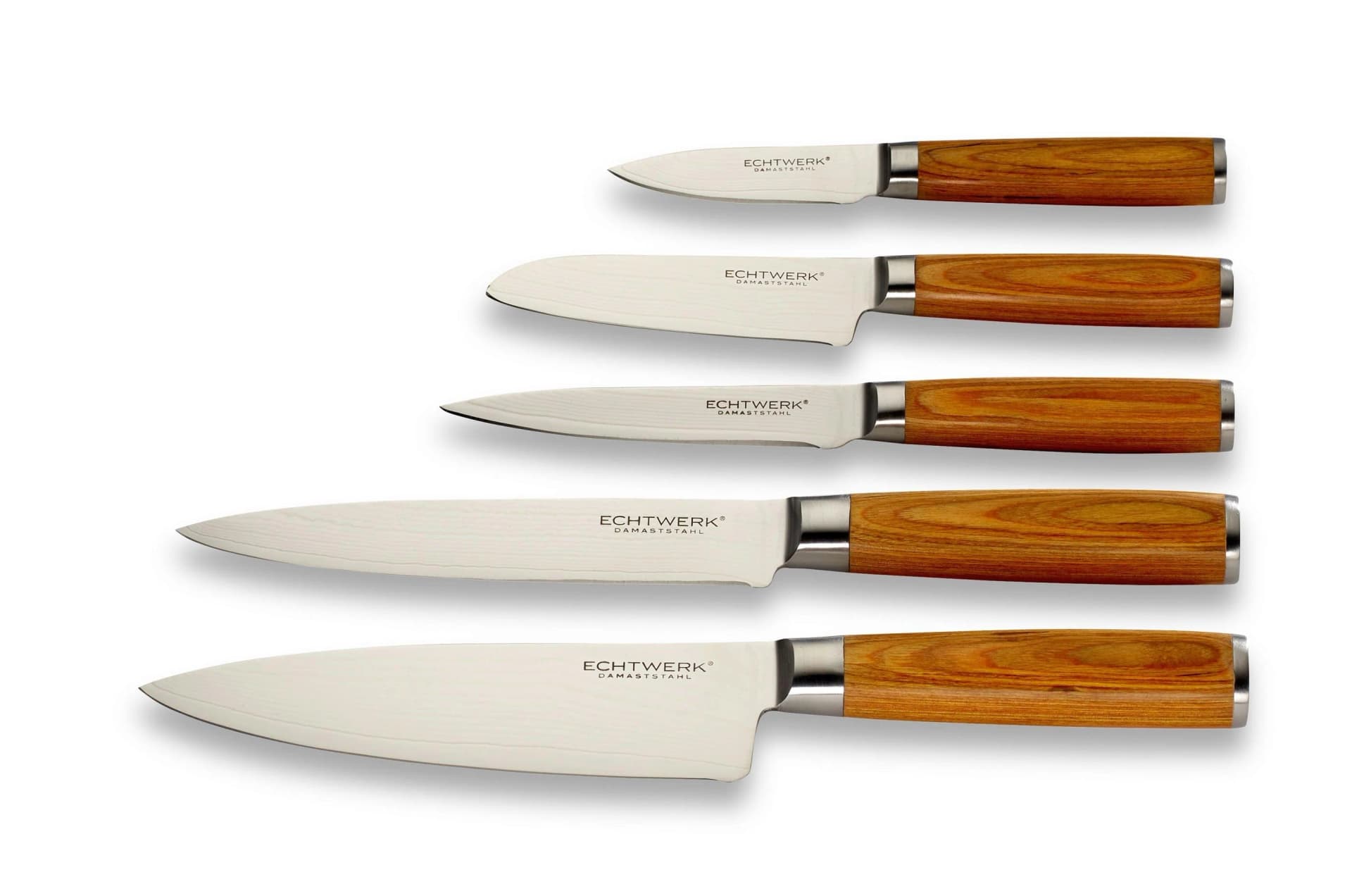 ECHTWERK Damaszener Messer Set 5tlg. Hell Damaststahl - Bild 2