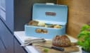 ECHTWERK Brotkasten Retro Metall Blau mit Sichtfenstern Bild 1