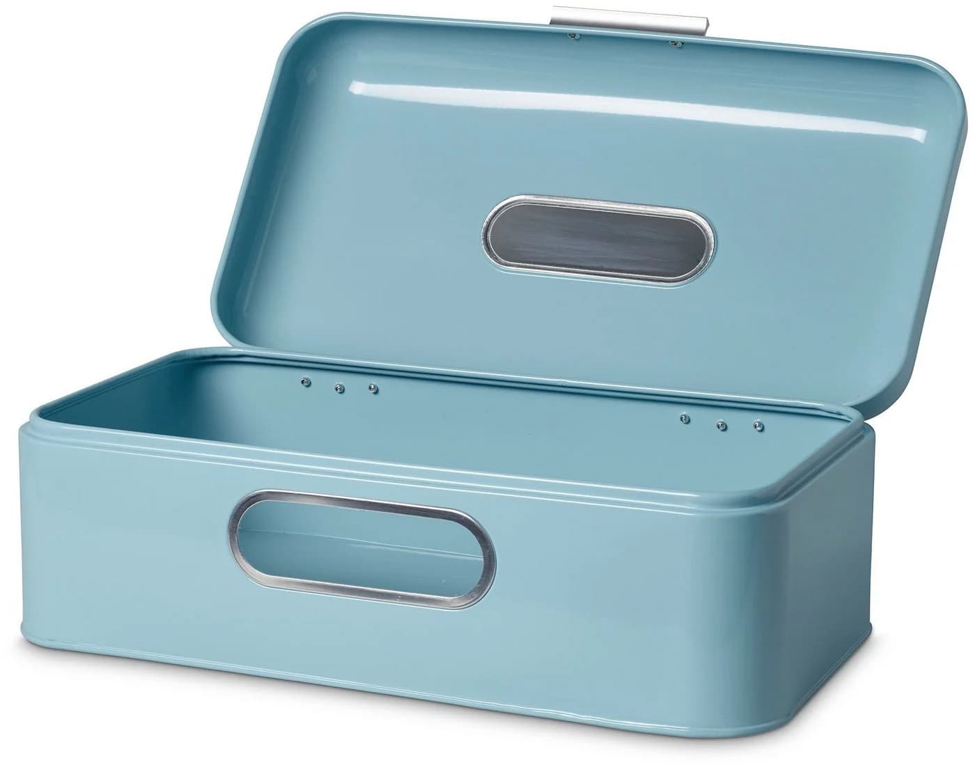 ECHTWERK Brotkasten Retro Metall Blau mit Sichtfenstern - Bild 3