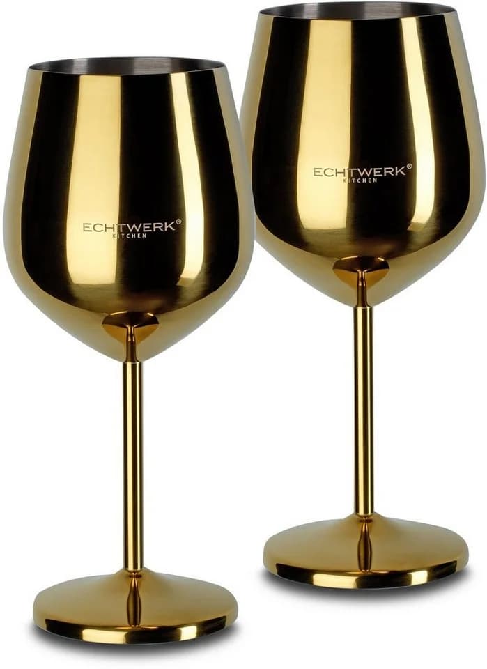 ECHTWERK Weinglas-Set 6-tlg. Edelstahl PVD goldfarben - Bild 3