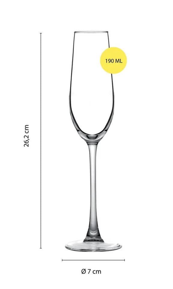 ECHTWERK Sektglas Champagnerkelch-Set 190 ml 6-tlg. Glas - Bild 3
