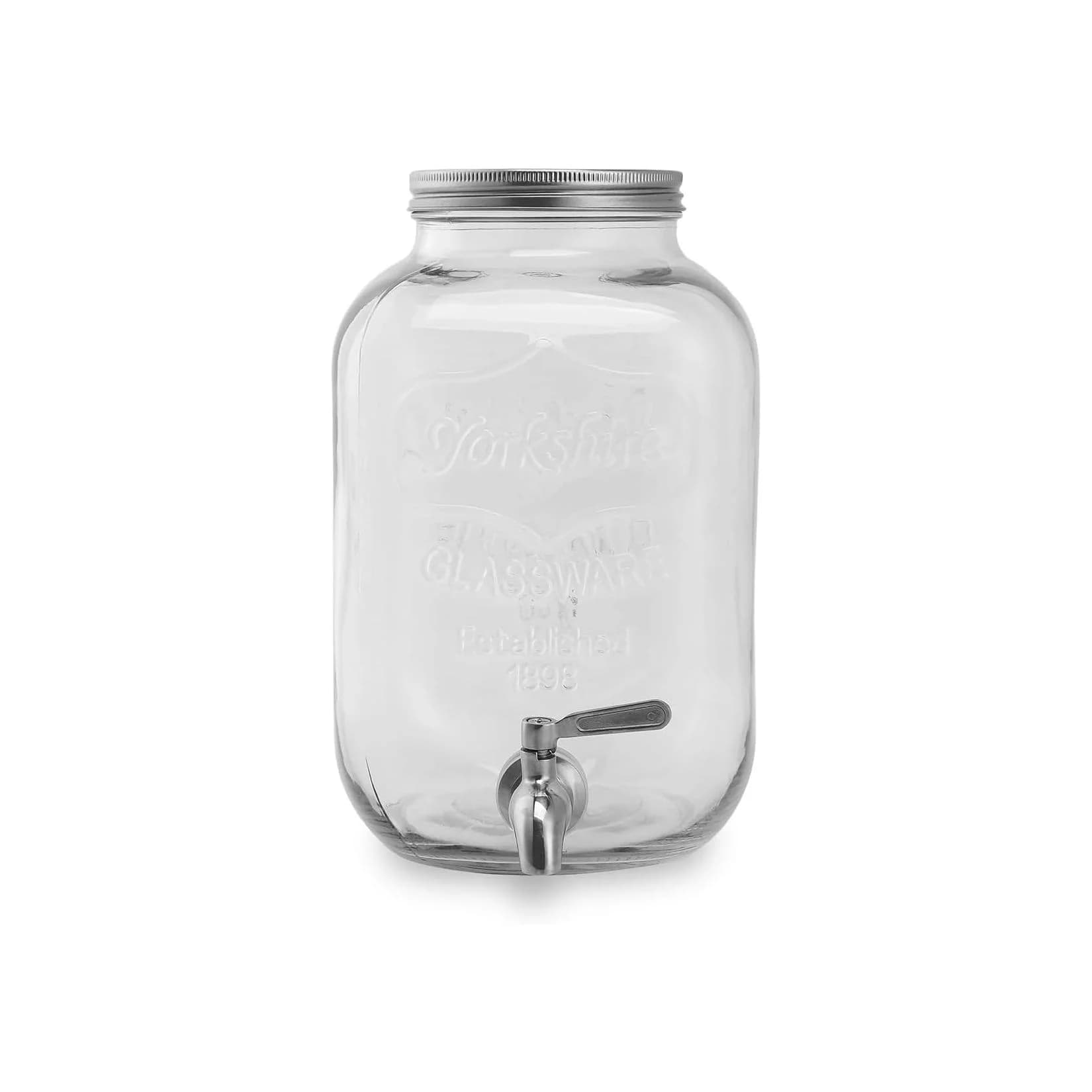 ECHTWERK Getränkespender 5L Glas Silber