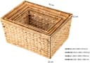 ECHTWERK Aufbewahrungskorb Rechteckiger Flechtkorb Set 4 St Wasserhyazinthe Bild 4