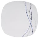 HEKERS Geschirr-Set 8-tlg. Melamin eckig elfenbeinweiß/blau Bild 1