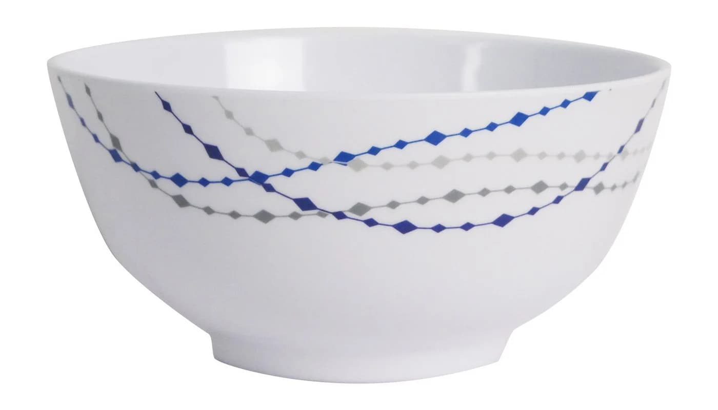 HEKERS Geschirr-Set 8-tlg. Melamin eckig elfenbeinweiß/blau - Bild 5