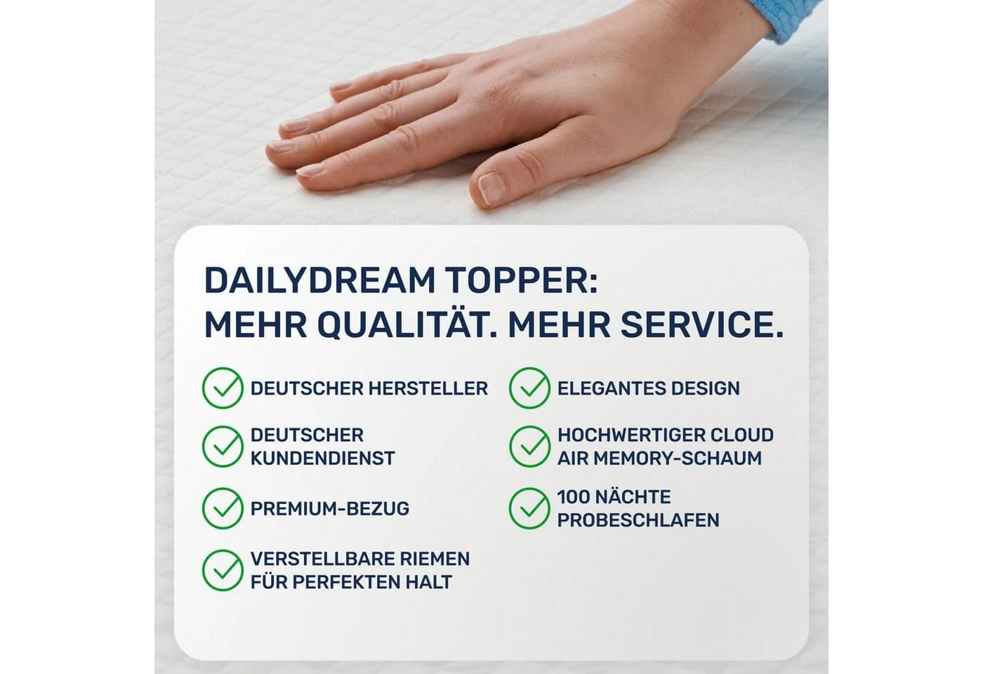 Dailydream Topper Memory Foam Viscoschaum