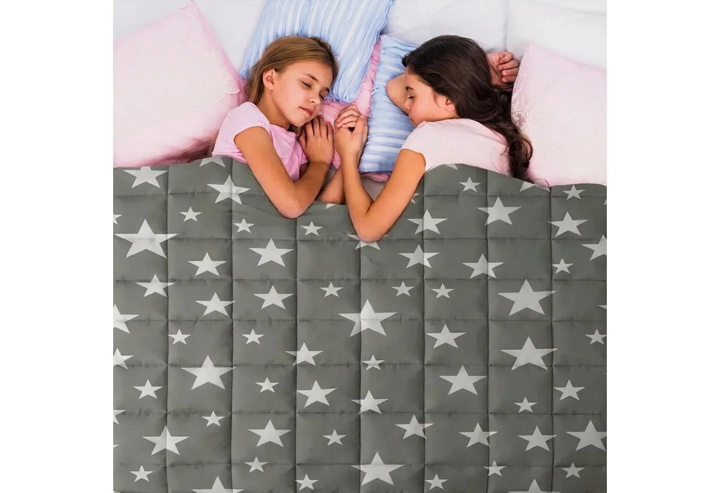 Dailydream Kinder-Gewichtsdecke Grau Baumwolle/Fleece