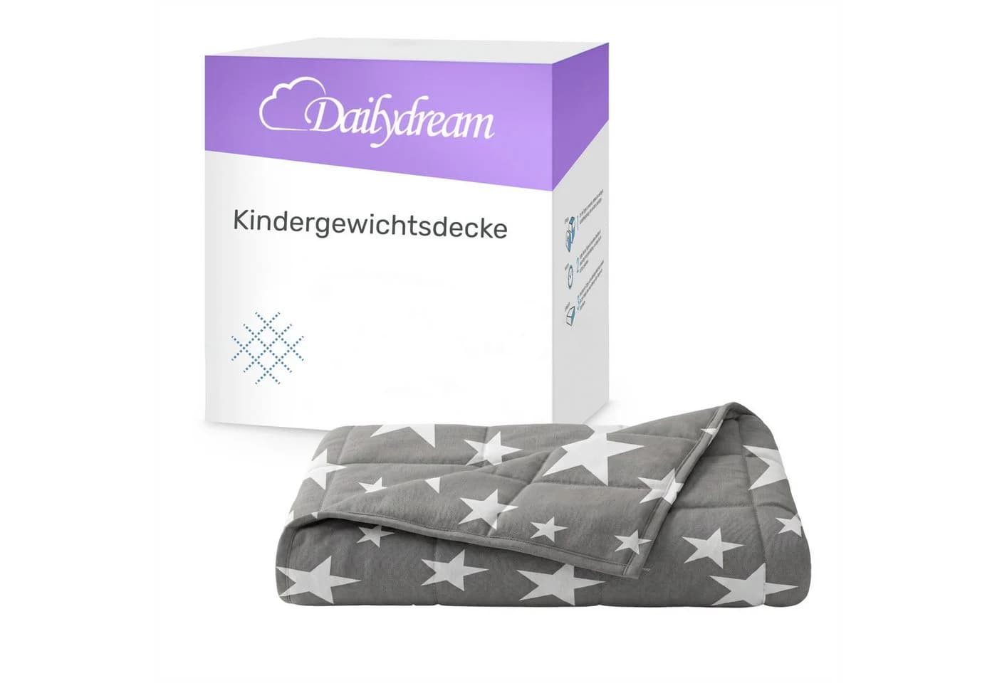 Dailydream Kinder-Gewichtsdecke Grau Baumwolle/Fleece - Bild 2