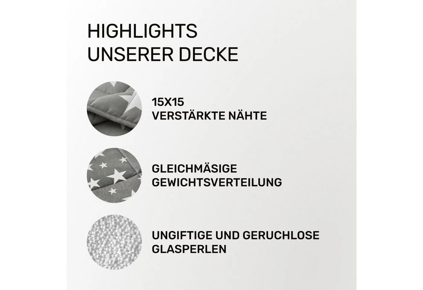Dailydream Kinder-Gewichtsdecke Grau Baumwolle/Fleece - Bild 3