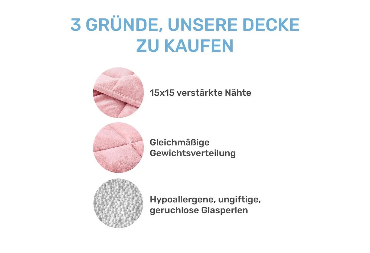 Dailydream Gewichtsdecke Kinder Rosa Therapie-Bettdecke Baumwolle - Bild 3