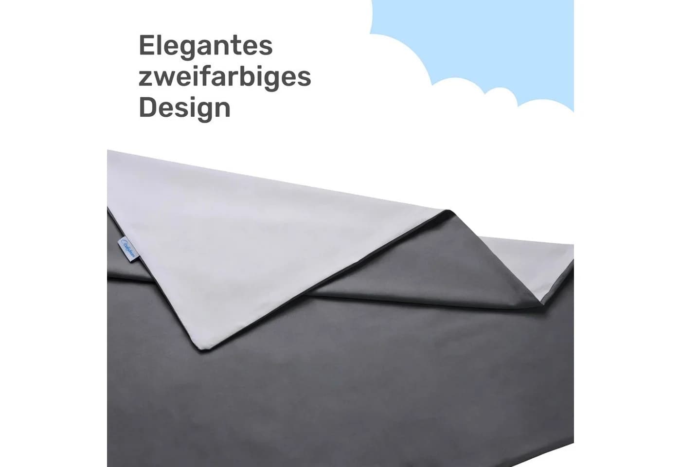 Dailydream Ersatzbezug Gewichtsdecke Edition Elefant Grau Baumwolle - Bild 4