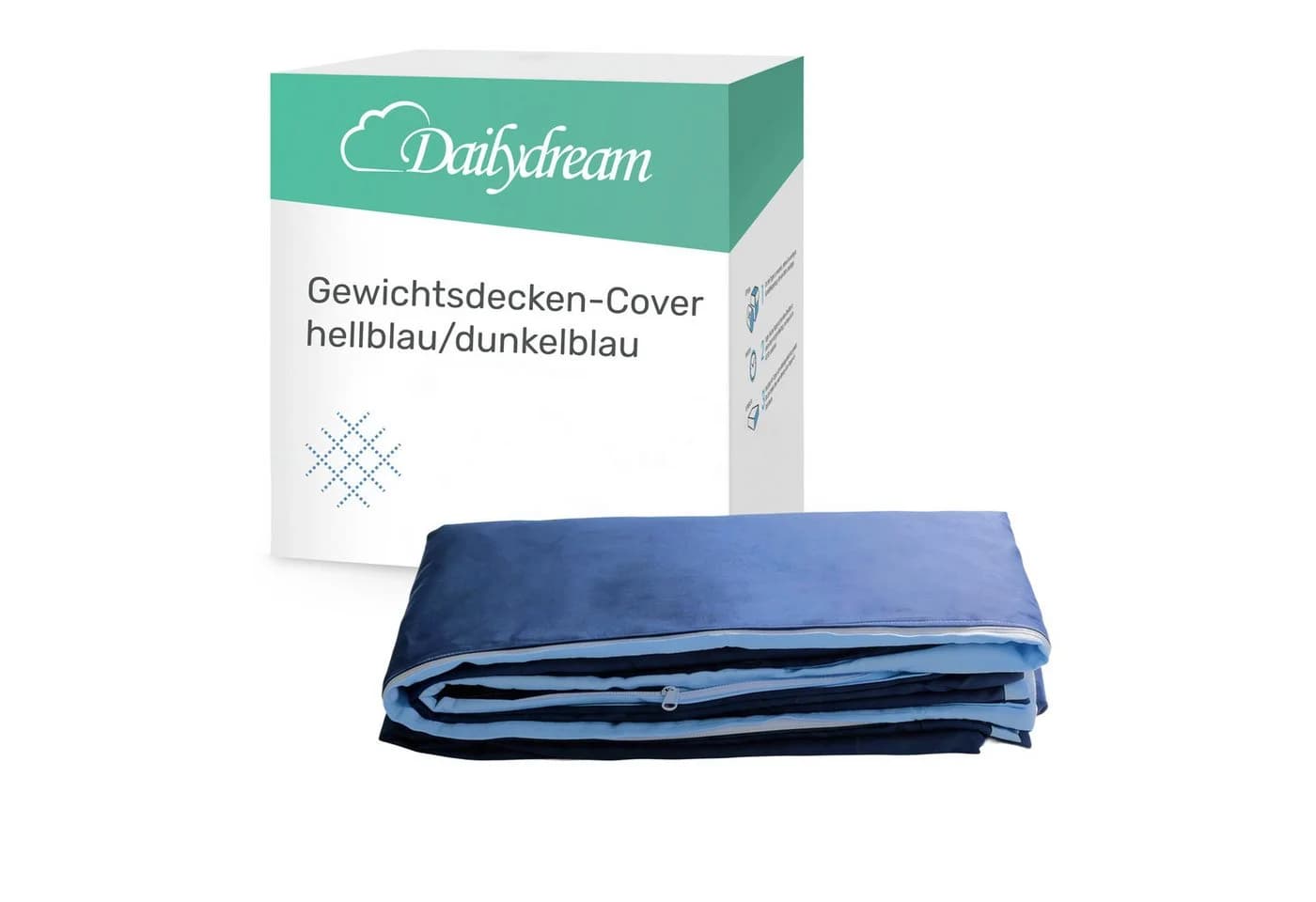 Dailydream Gewichtsdecke Ersatzbezug Elefant Blau 100% Baumwolle - Bild 2