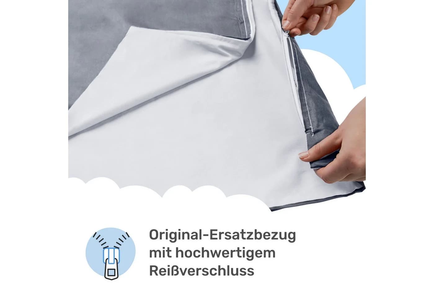Dailydream Gewichtsdecke Ersatzbezug Weiß Premium Baumwolle