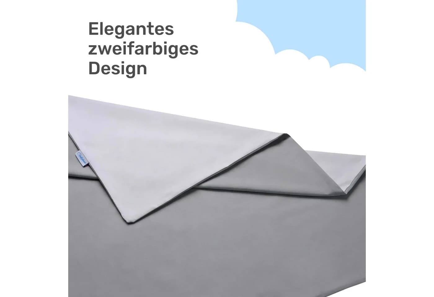 Dailydream Gewichtsdecke Ersatzbezug Weiß Premium Baumwolle - Bild 4