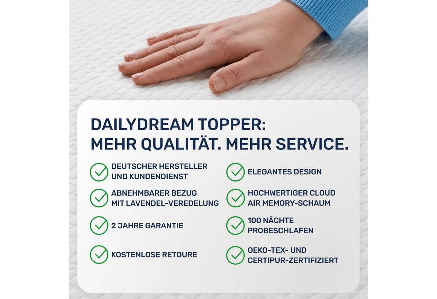 Dailydream Topper mit Memory Foam Viscoschaum - Bild 4