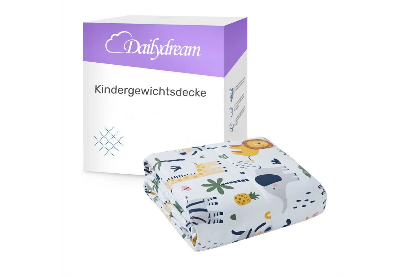 Dailydream Kinder Gewichtsdecke Safari Motiv 100% Baumwolle - Bild 2