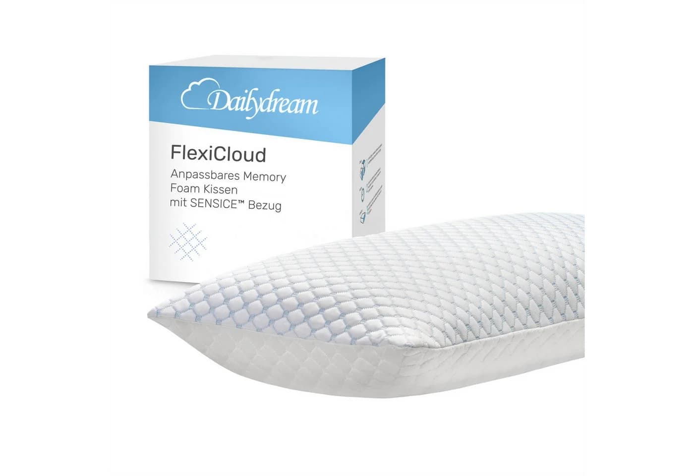 Dailydream FlexiCloud Nackenkissen Memory Foam SENSICE Weiß - Bild 2