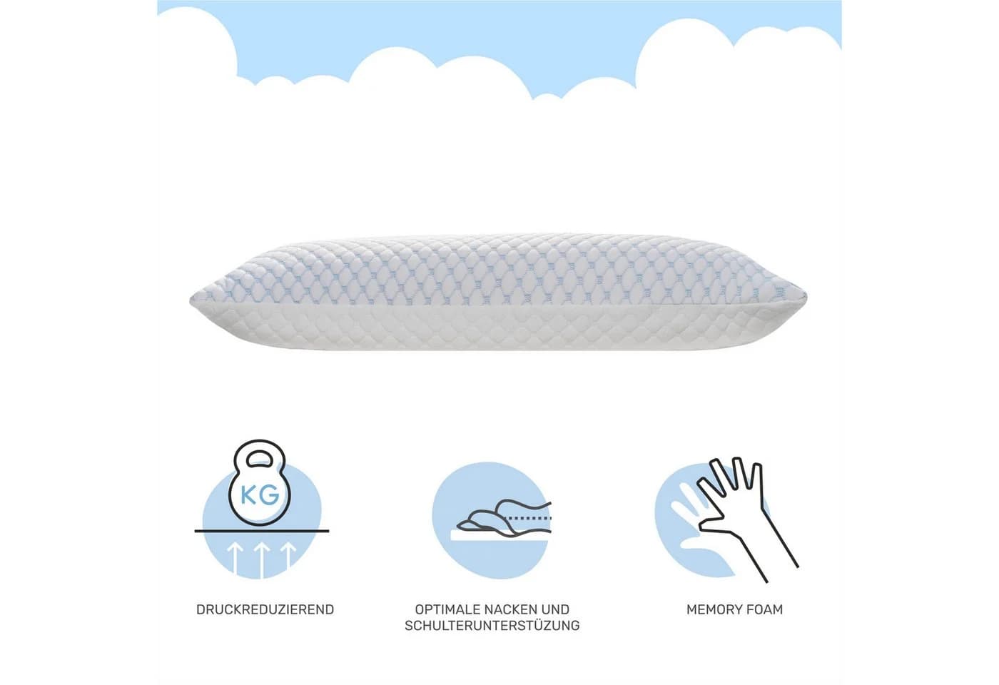 Dailydream FlexiCloud Nackenkissen Memory Foam SENSICE Weiß - Bild 5