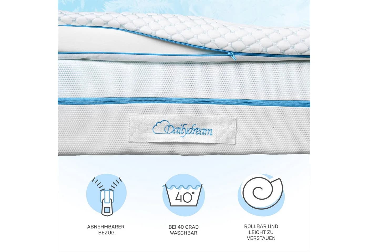 Dailydream Topper mit kühlendem Effekt Memory Foam Edition Cool Touch - Bild 4