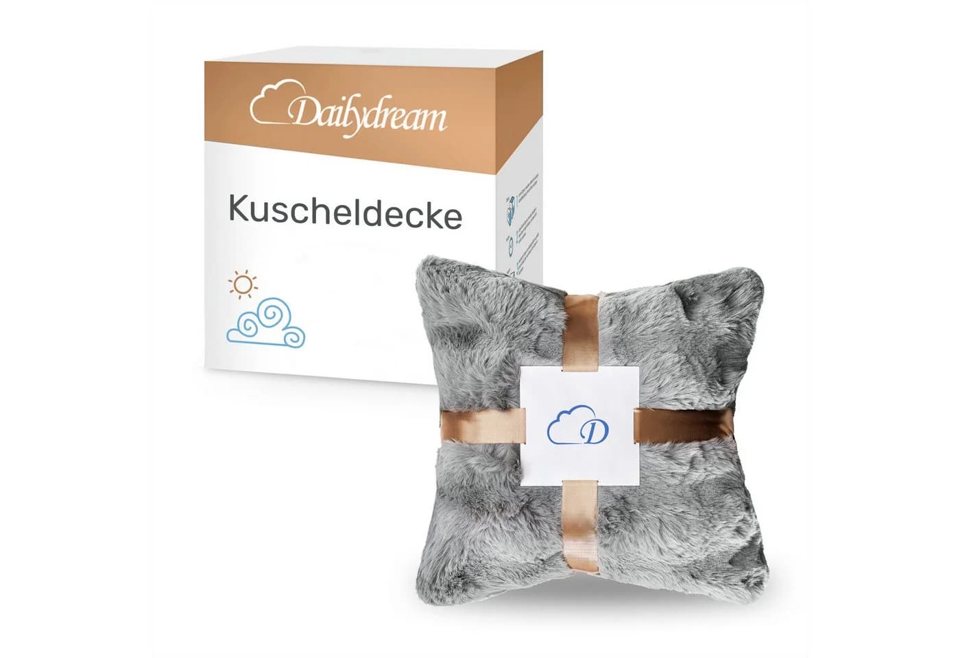 Dailydream Kuscheldecke grau Kunstfell 150x200 cm - Bild 3