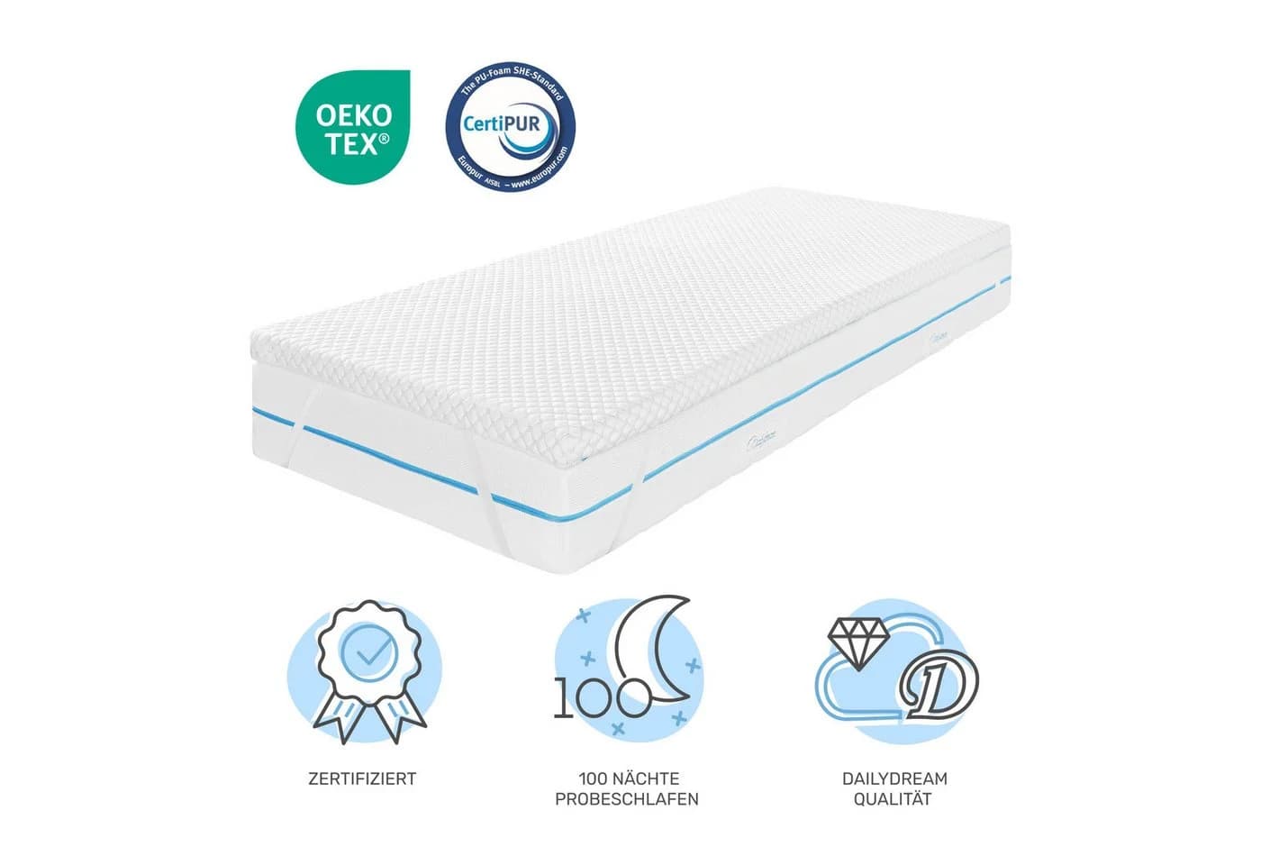 Dailydream Topper mit kühlendem Effekt, Memory Foam, Edition Cool Touch