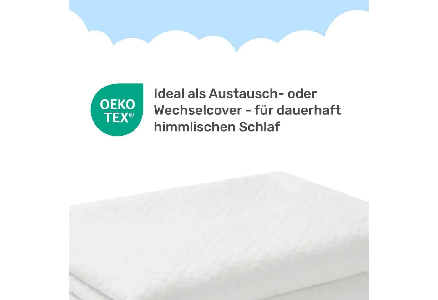 Dailydream Topper Ersatzbezug Pure mit 3-seitigem Reißverschluss - Bild 4