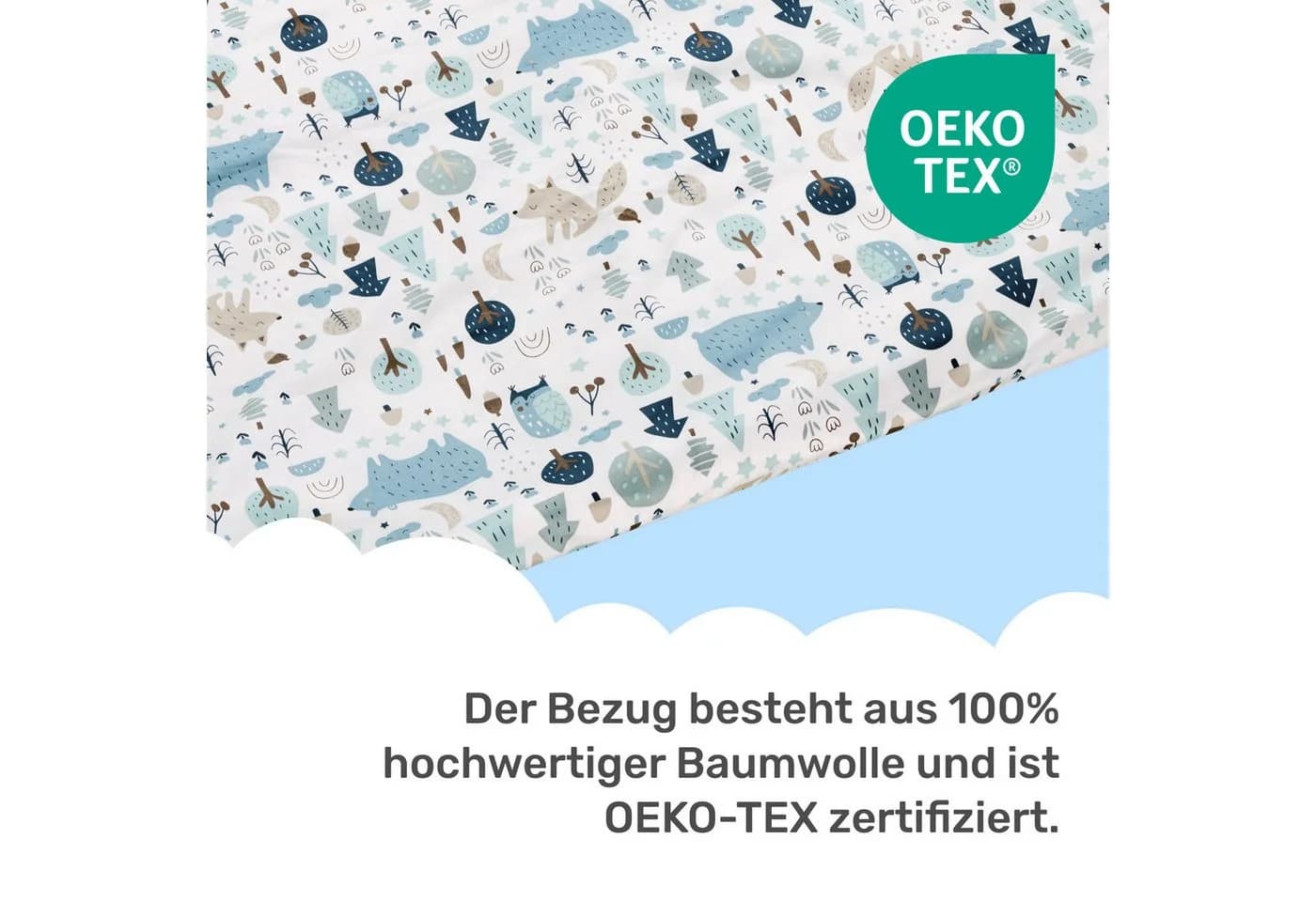 Dailydream Ersatzbezug für Kindergewichtsdecke Premium Baumwolle mit Eckbändern - Bild 3