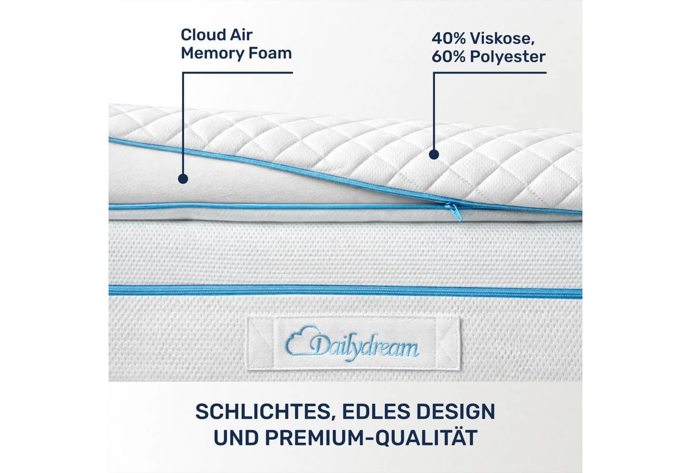 Dailydream Matratzentopper Pure Edition Memory Foam rutschfest - Bild 3