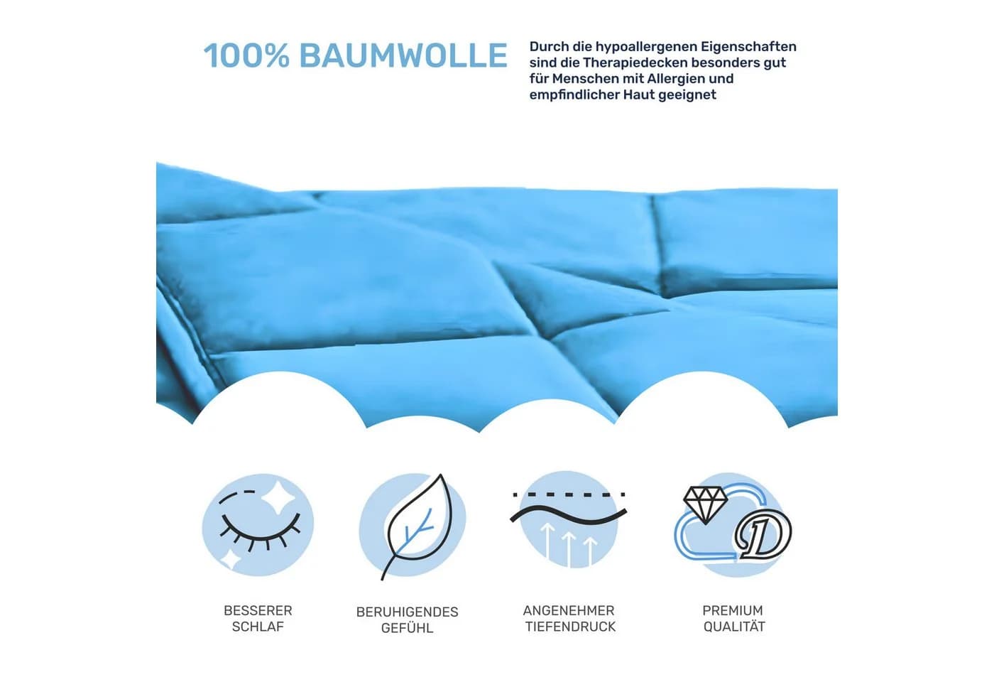 Dailydream Gewichtsdecke Therapie-Bettdecke Baumwolle 6kg - Bild 4