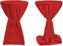 TexDeko Stehtischhusse Premium Rot Polyester mit Schleifenband Bild 2
