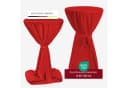 TexDeko Stehtischhusse Premium Rot Polyester mit Schleifenband Bild 3
