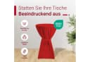 TexDeko Stehtischhusse Premium Rot Polyester mit Schleifenband Bild 4