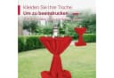 TexDeko Stehtischhusse Premium Rot Polyester mit Schleifenband Bild 5
