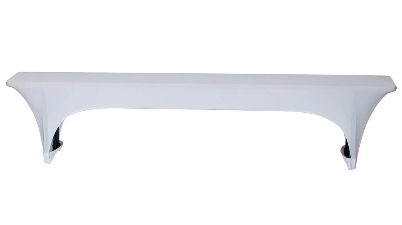 TexDeko Bierbankhusse Stretch Weiß 10% Elastan mit verstärkten Fußtaschen - Bild 3