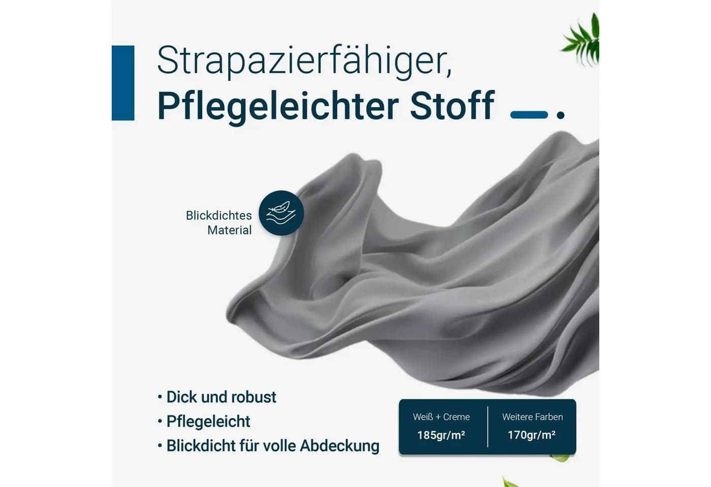 TexDeko Biertischhülle Premium Weiß 100% Polyester - Bild 4