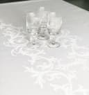Libusch® Damast-Tischdecke Prinzipal Weiß Ornamentales Muster Jacquardgewebe Bild 5