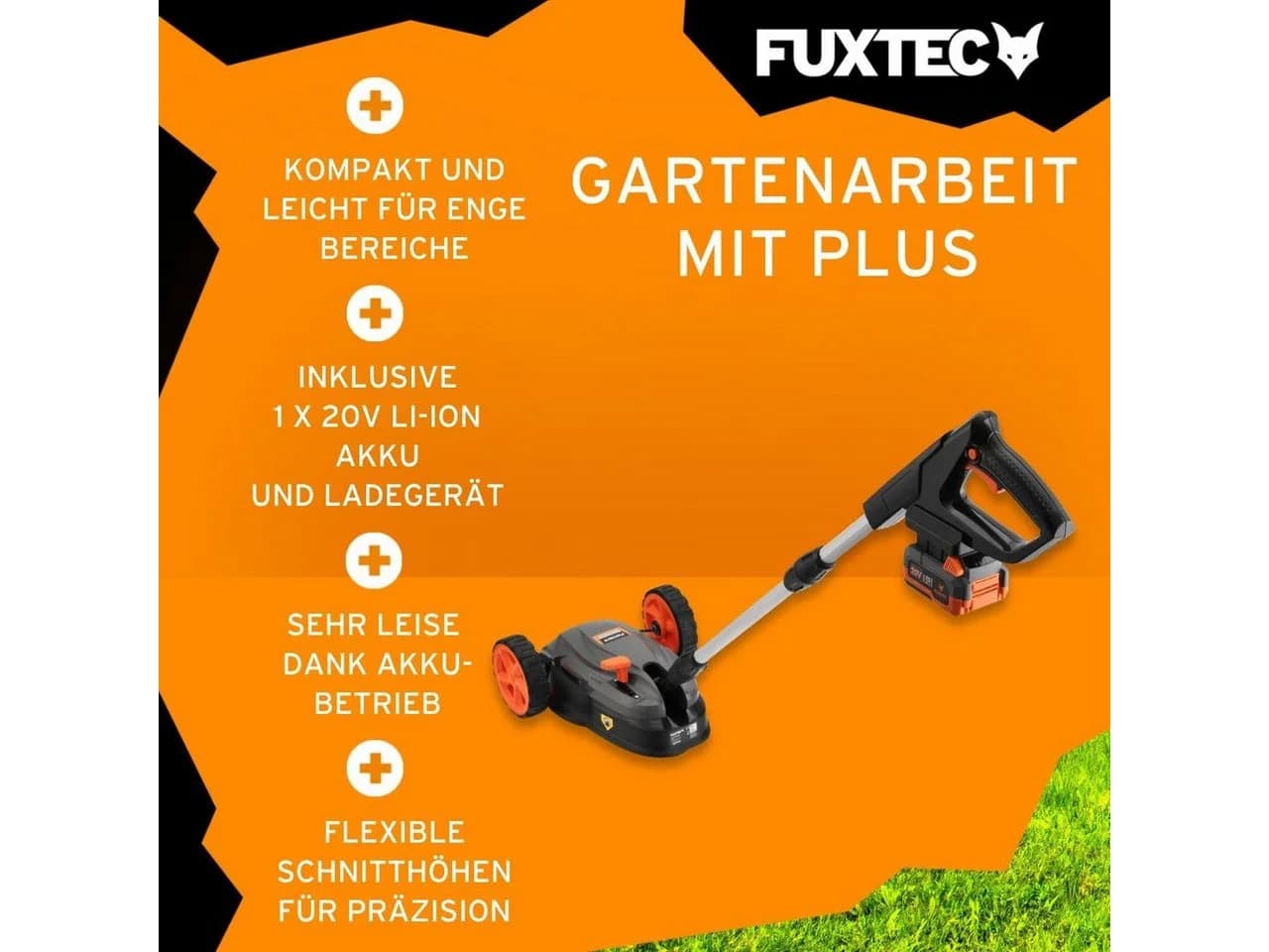FUXTEC Akkurasenmäher FX-E1RMEH20-SET 22 cm Schnittbreite - Bild 4