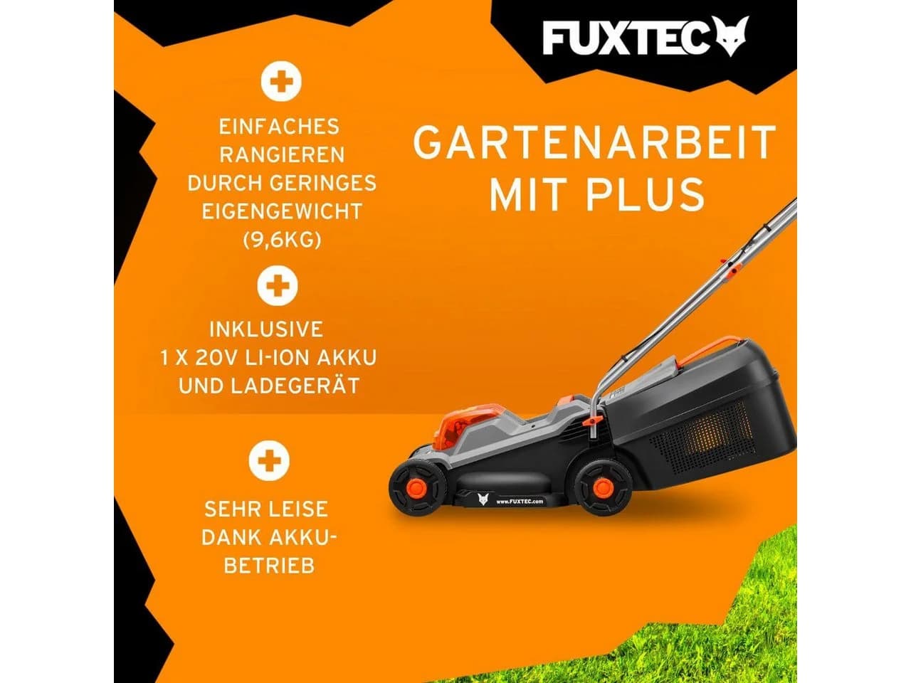 FUXTEC Akkurasenmäher 20V 30cm Schnittbreite 30L Fangkorb - Bild 3
