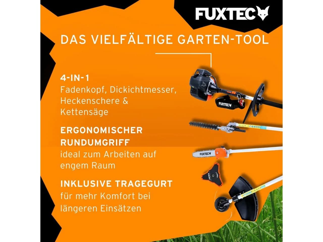FUXTEC Benzin-Motorsense FX-MT152 4-in-1 Multitool 52ccm - Bild 4
